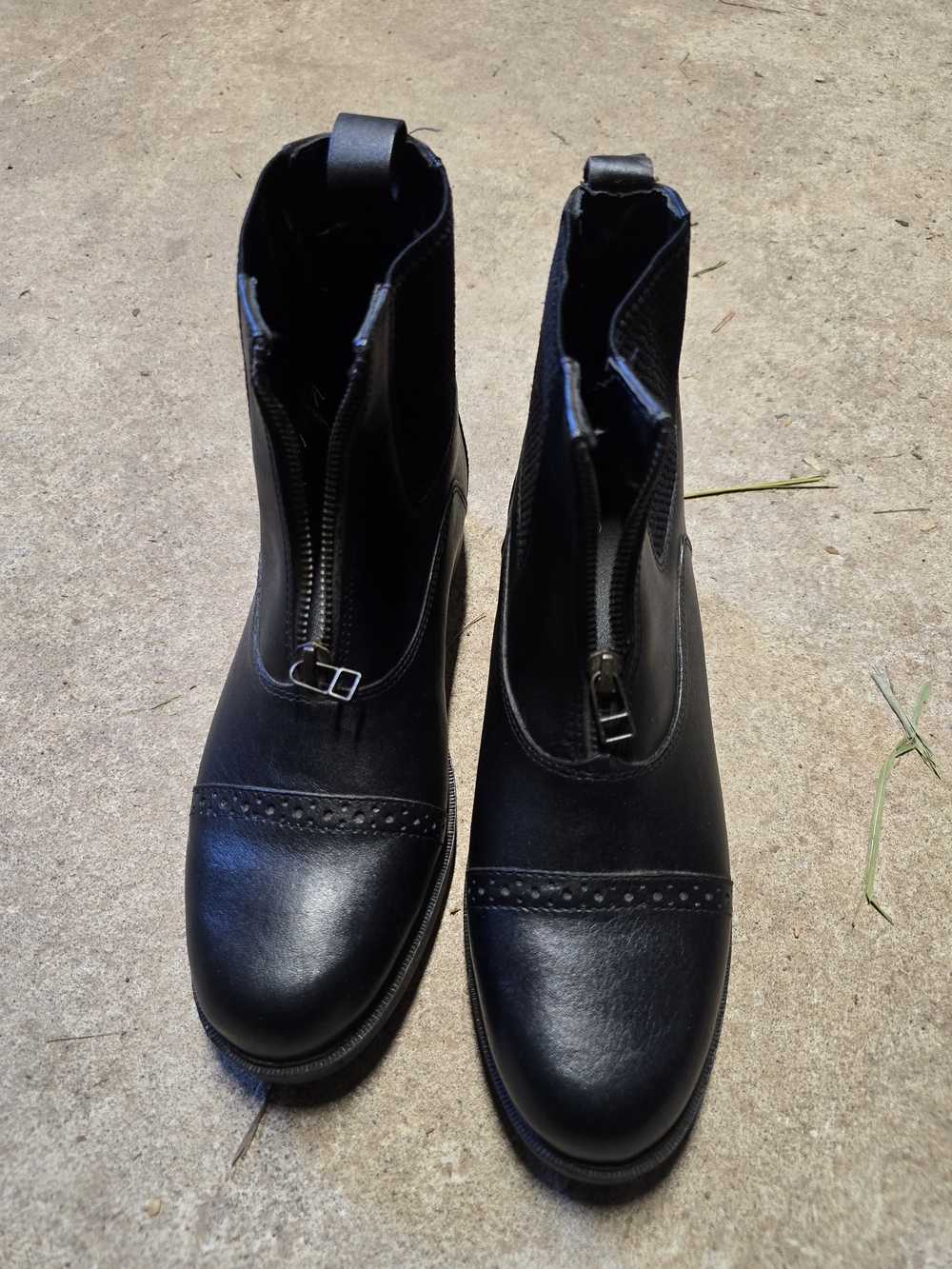 Black Zip-Front Women's Ankle Booties